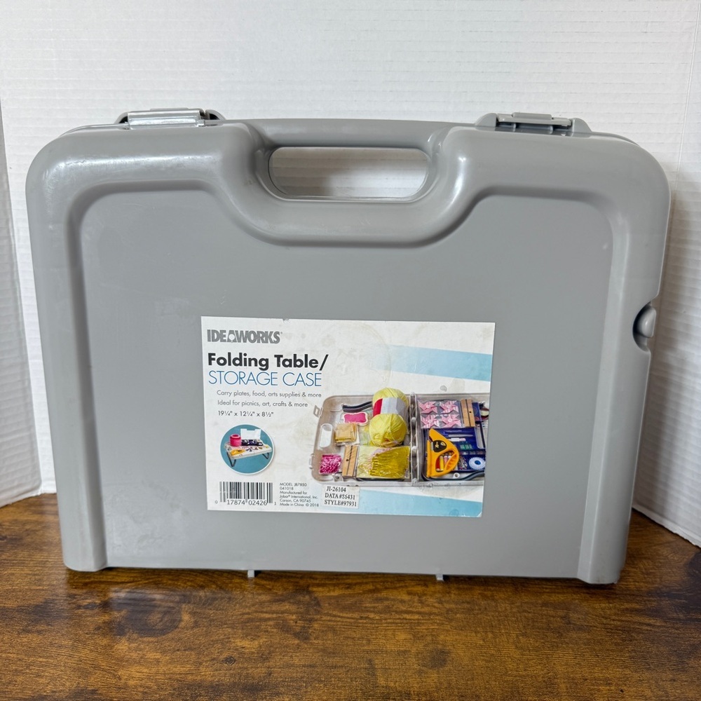 Idea works ® Folding Table Storage Case Collapsible Tray Desk‎ Travel Crafts Box